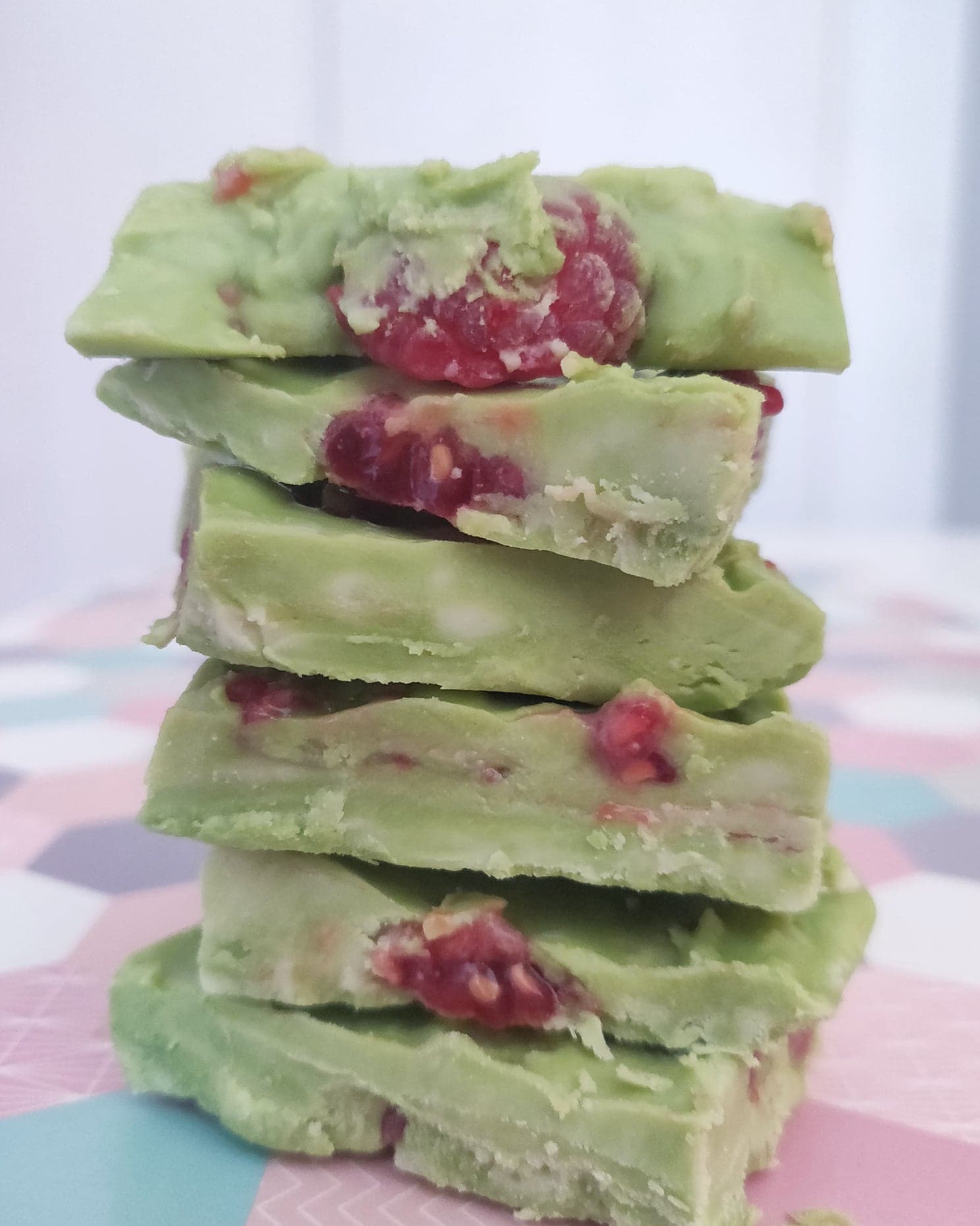 recette chocolat au thé vert matcha et framboises fraiches