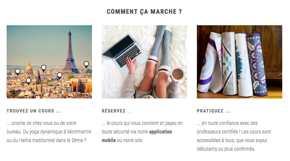 comment réserver un cours de yoga et pilates avec OLY Be