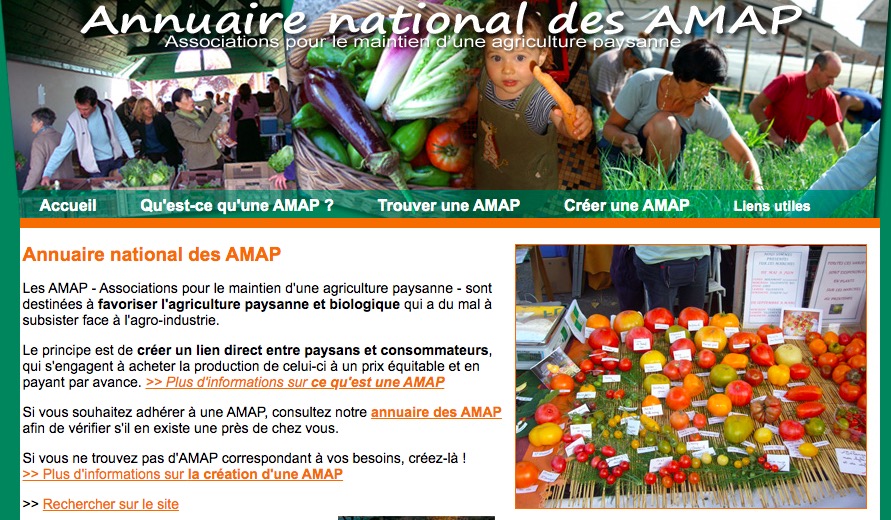 AMAP fruits et légumes bio locaux et de saison sur abonnement