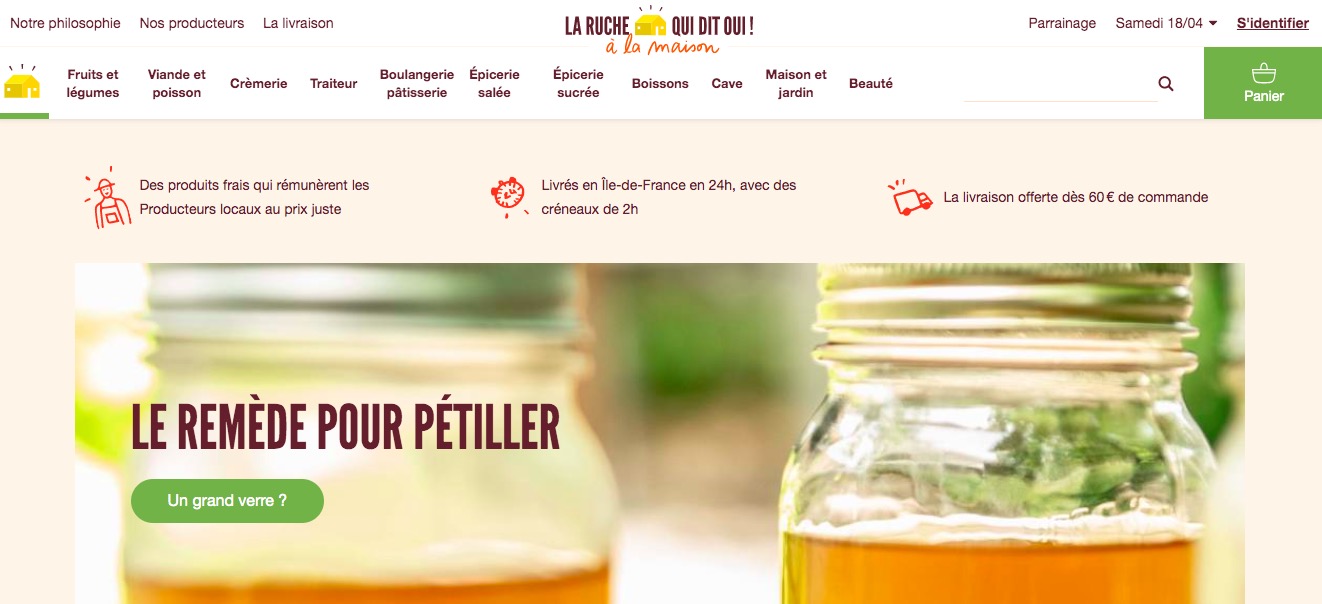 La ruche qui dit oui fruits et légumes éthiques et artisanat en ligne livré à la maison