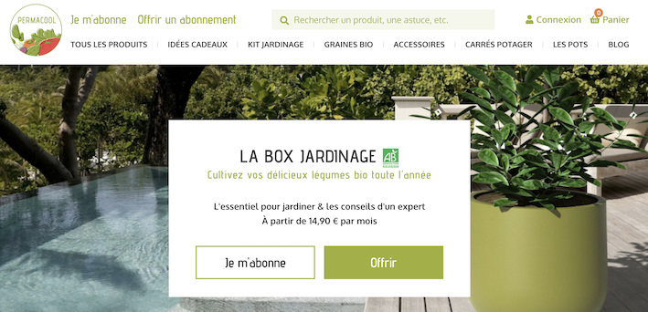 box jardinage permacool idée cadeau jardinage écolo